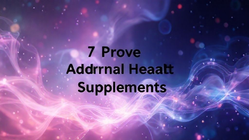 7 Proven Adrenal Health Supplements to Reclaim Your Energy