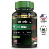 Herbiflix Berberine HCL 1200mg - 60 Vegan Capsules