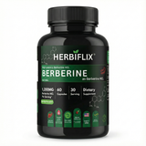 Herbiflix Berberine HCL 1200mg – 60 Vegan Capsules | Supports Health, Heart & Metabolic Health