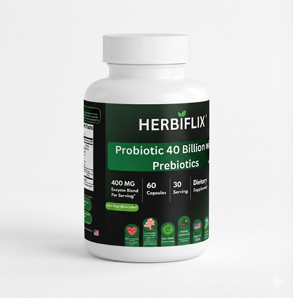 Advanced Probiotic 40 Billion CFU with Prebiotics - MAKTREK® Bi-Pass Technology - Digestive Support Supplement - 60 Capsules